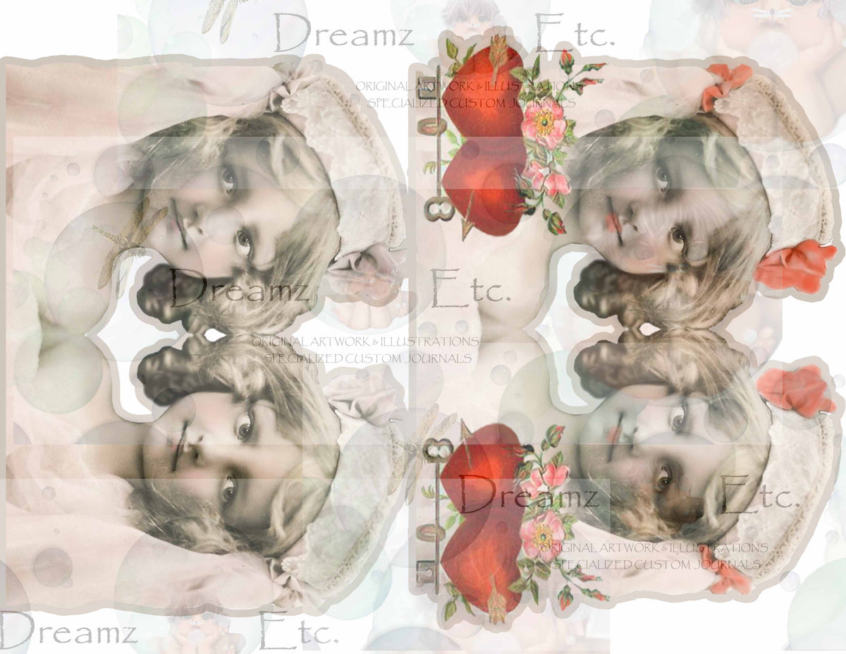 Victorian Splendor Paper Dolls, Cards & Valentines - Digital Kit