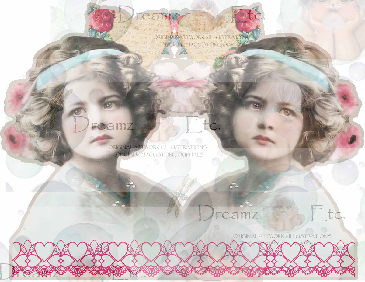 Victorian Splendor Paper Dolls, Cards & Valentines - Digital Kit