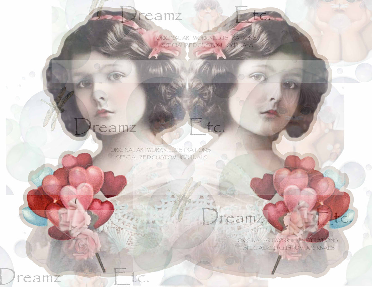 Victorian Splendor Paper Dolls, Cards & Valentines - Digital Kit