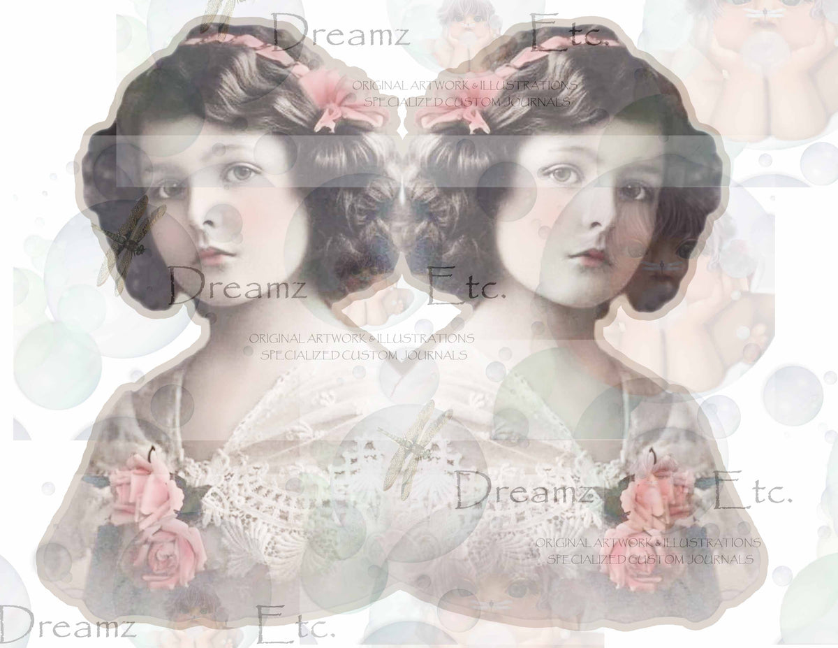 Victorian Splendor Paper Dolls, Cards & Valentines - Digital Kit