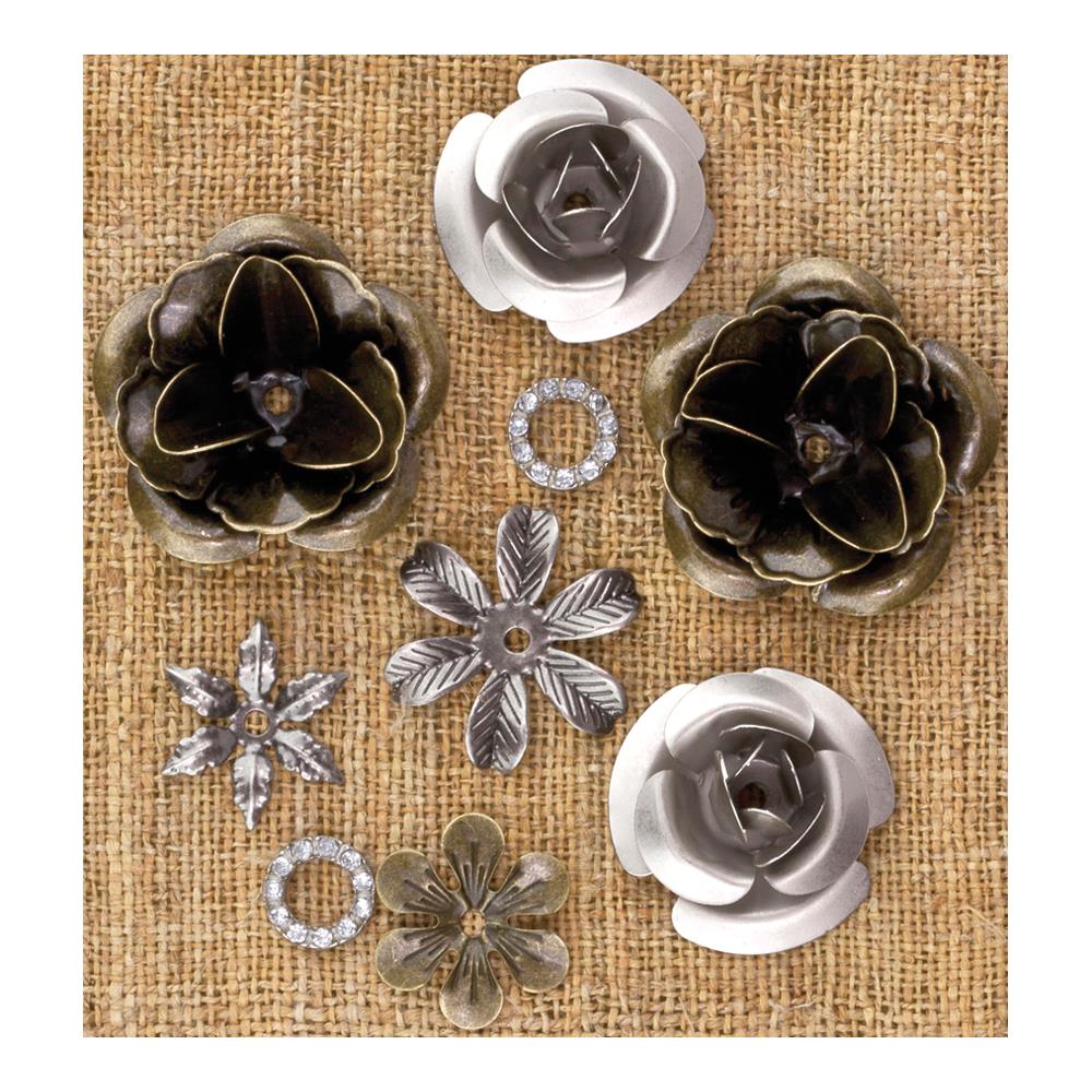 Finnabair Vintage Mechanicals Metal Trinkets - Roses