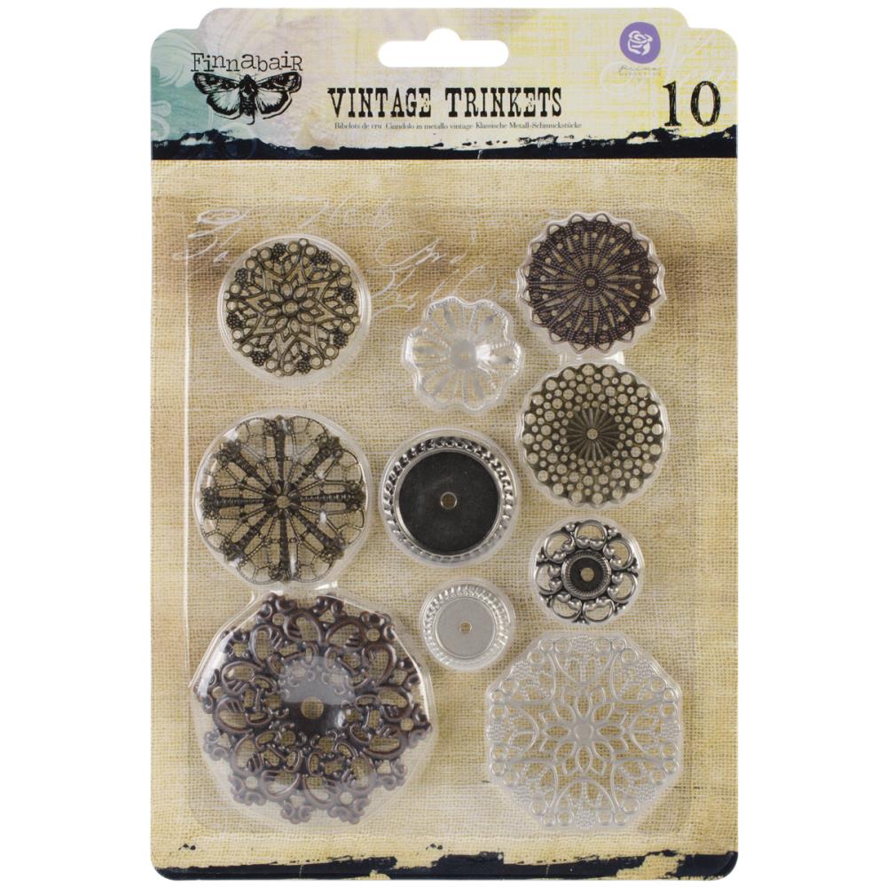 Finnabair Vintage Mechanicals Metal Trinkets - Flowers