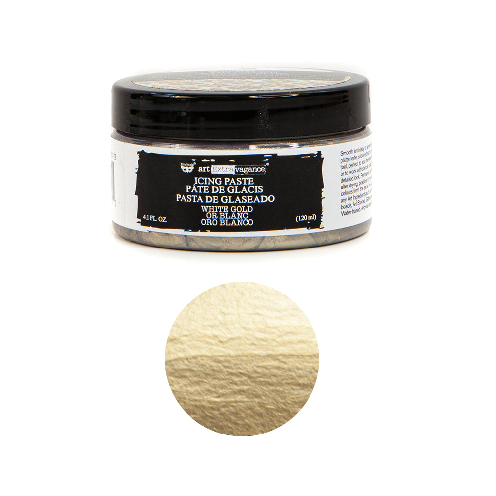 Finnabair Art Extravagance Icing Paste - WHITE GOLD