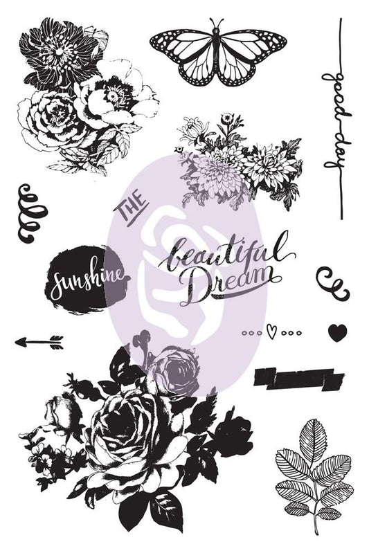 Prima Zella Teal Stamp Set